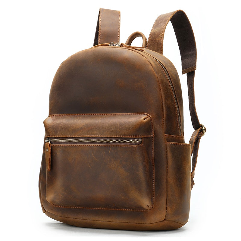 Vintage Crazy Horse Leather Backpack
