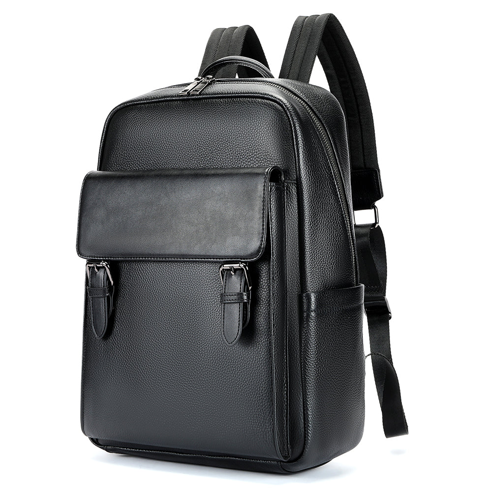 Special Leather Black Backpack - Tsuru.uk