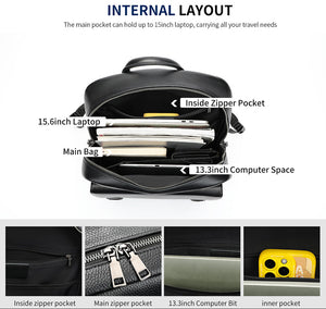 Special Leather Black Backpack - Tsuru.uk