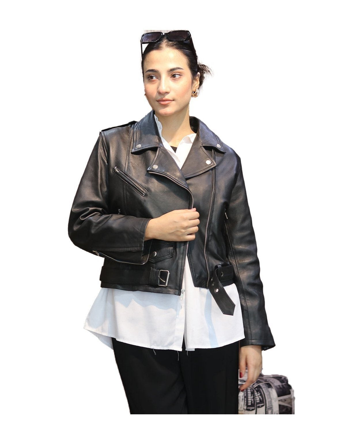 Women's Biker Leather Jacket